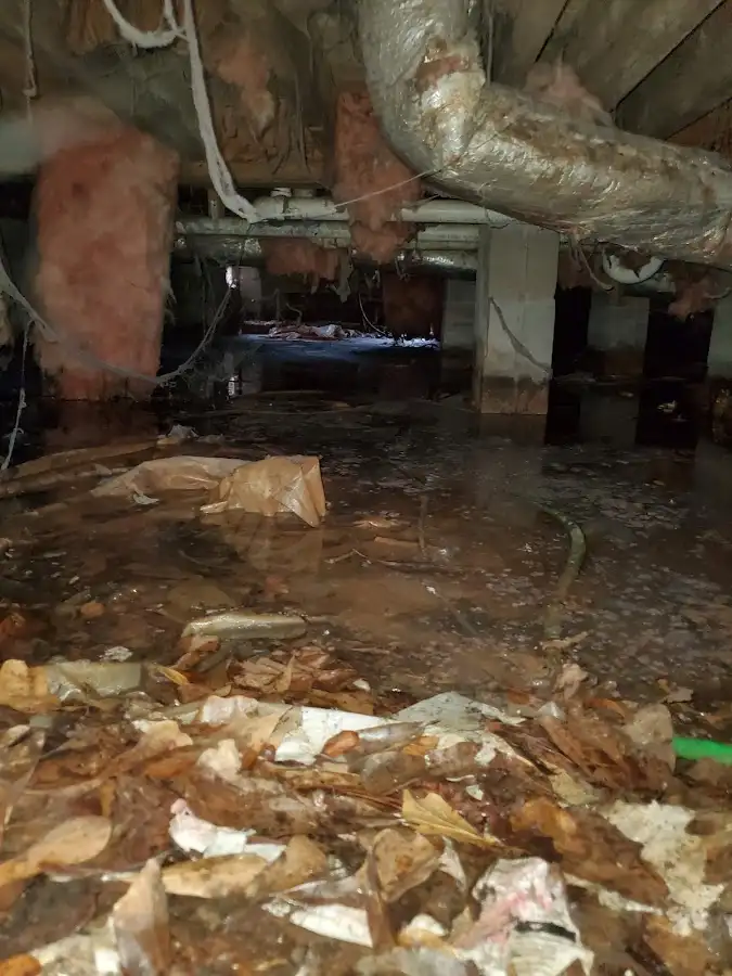 Crawl space flood assessment for Commercial Water Damage Restoration in Florin